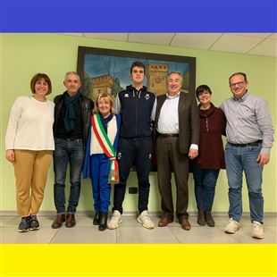Giovani talenti formiginesi: il sindaco premia il gialloblù Matteo Lusetti