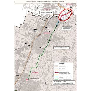 Ciclabile Modena - Formigine: online il bando di gara per realizzare i lavori