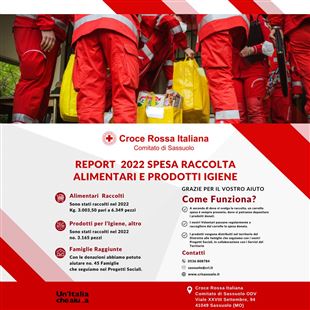 Croce Rossa di Sassuolo: nel 2022 raccolti oltre 6 mila prodotti alimentari nel distretto 