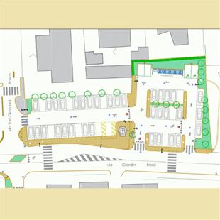 Un nuovo parcheggio nell'area dell'ex distributore di carburante Eni su via Giardini Nord